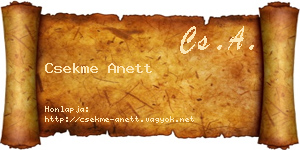 Csekme Anett névjegykártya