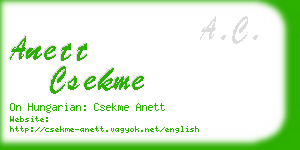 anett csekme business card